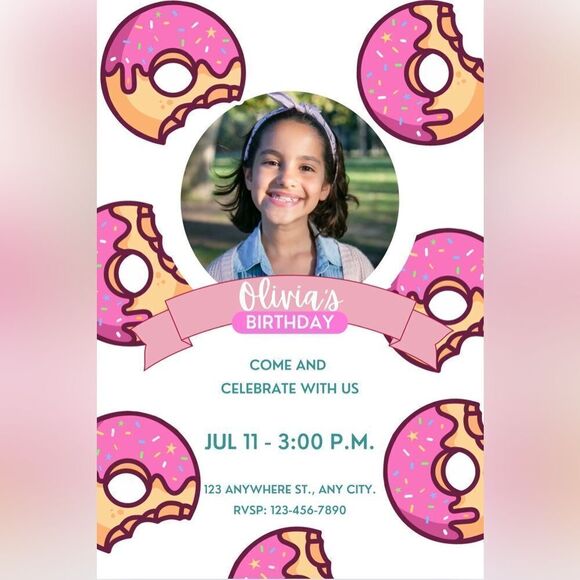 20 Personalized Birthday Party Invitations - Picture 1 of 2